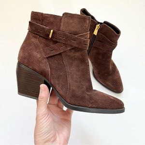 Naturalizer Brown Chocolate Suede FENYA Boots Sz 7 Ankle Booties